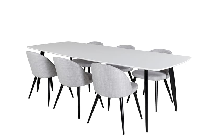 Sedavi Matgruppe 240 cm Rektangulær med 6 Sedavi Stoler - Svart - Møbler - Bord - Spisegrupper