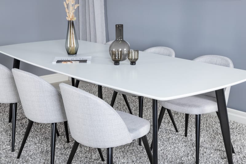 Sedavi Matgruppe 240 cm Rektangulær med 6 Sedavi Stoler - Svart - Møbler - Bord - Spisegrupper