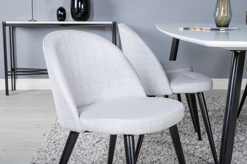 Sedavi Matgruppe 240 cm Rektangulær med 6 Sedavi Stoler - Svart - Møbler - Bord - Spisegrupper