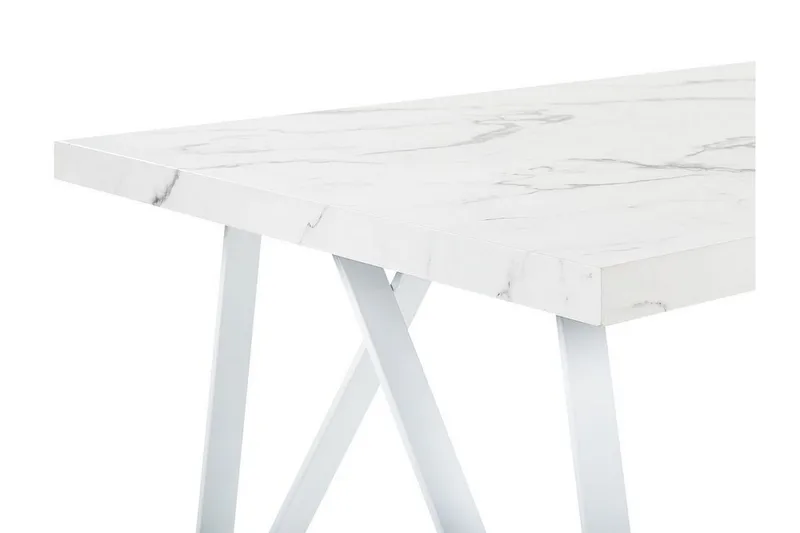 Senneterre Spisebord 90x160 cm - Hvit/Grå - Møbler - Bord - Spisebord & kjøkkenbord