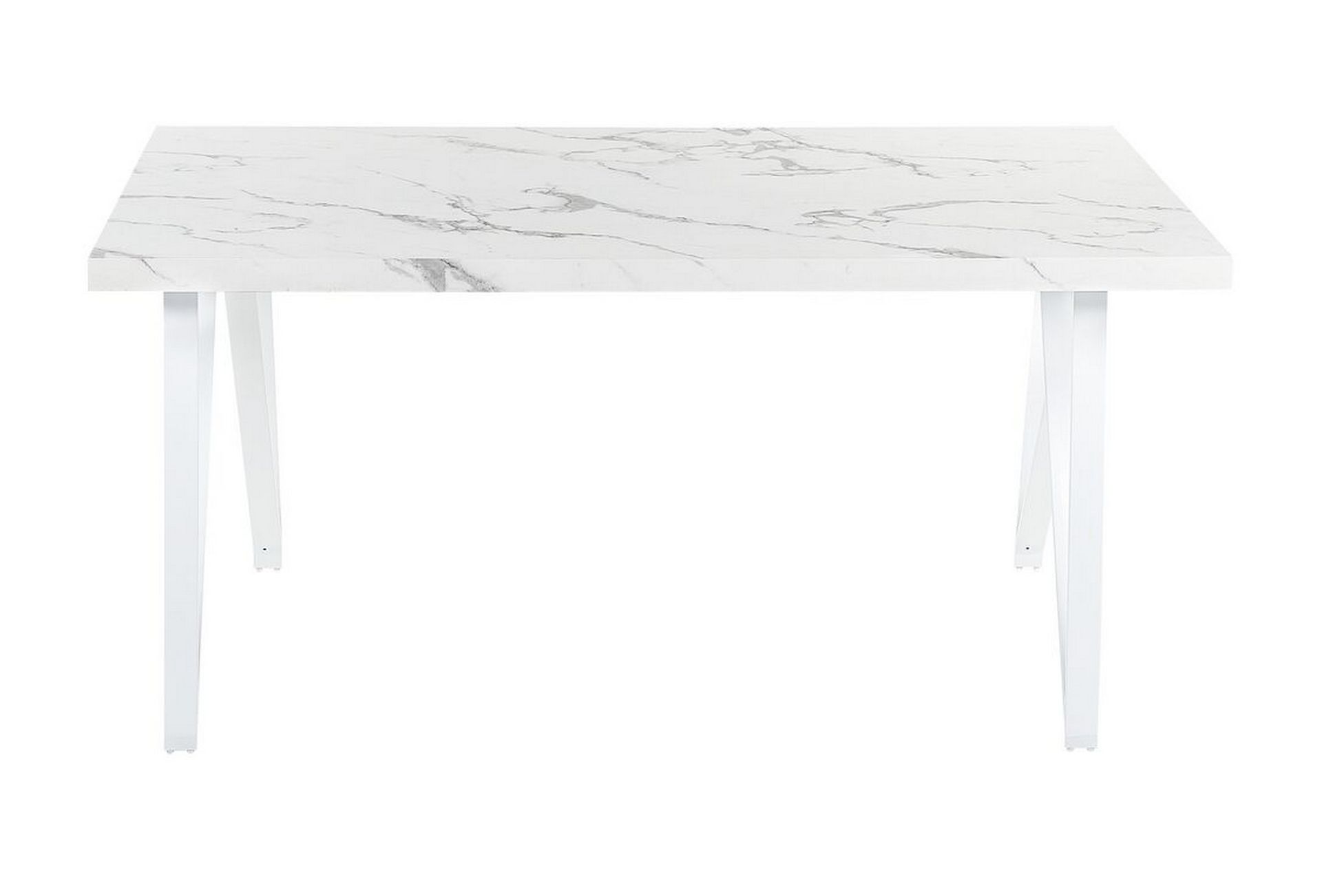 Senneterre Spisebord 90x160 cm - Hvit/Grå - Møbler - Bord - Spisebord & kjøkkenbord