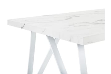 Senneterre Spisebord 90x160 cm - Hvit/Grå - Møbler - Bord - Spisebord & kjøkkenbord