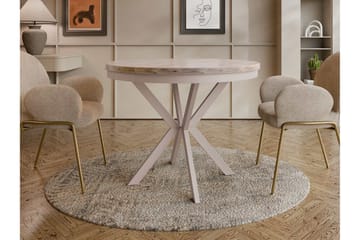 Sereth Matbord 90 cm Rund - Brun/Beige - Møbler - Bord - Spisebord & kjøkkenbord