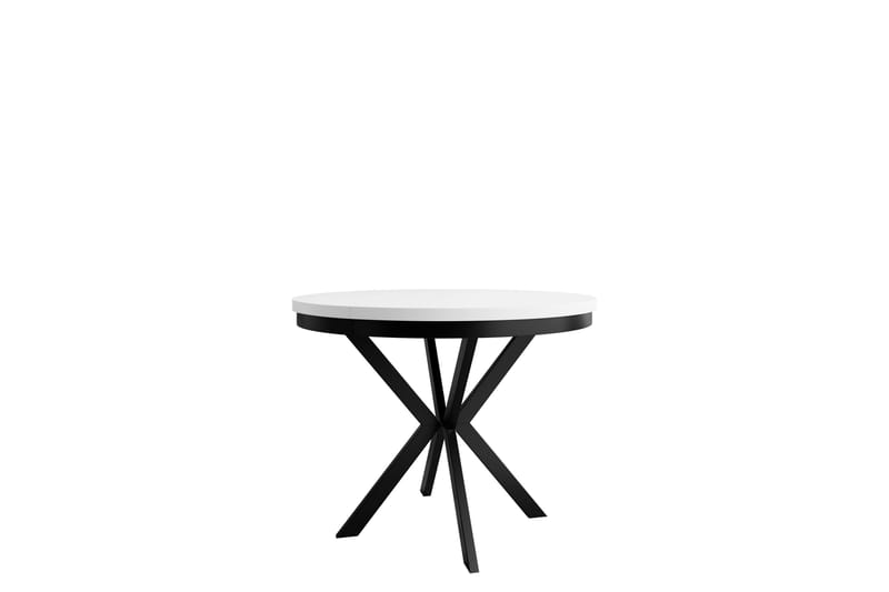 Sereth Matbord 90 cm Rund - Hvit/Svart - Møbler - Bord - Spisebord & kjøkkenbord