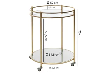 Drinkvagn & Rullbord Wohnling Guld - Møbler - Bord - Serveringsvogn - Drinkvogn