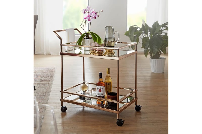 Drinkvagn & Rullbord Wohnling Guld - Møbler - Bord - Serveringsvogn - Drinkvogn