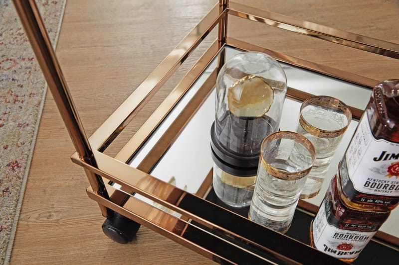 Drinkvagn & Rullbord Wohnling Guld - Møbler - Bord - Serveringsvogn - Drinkvogn