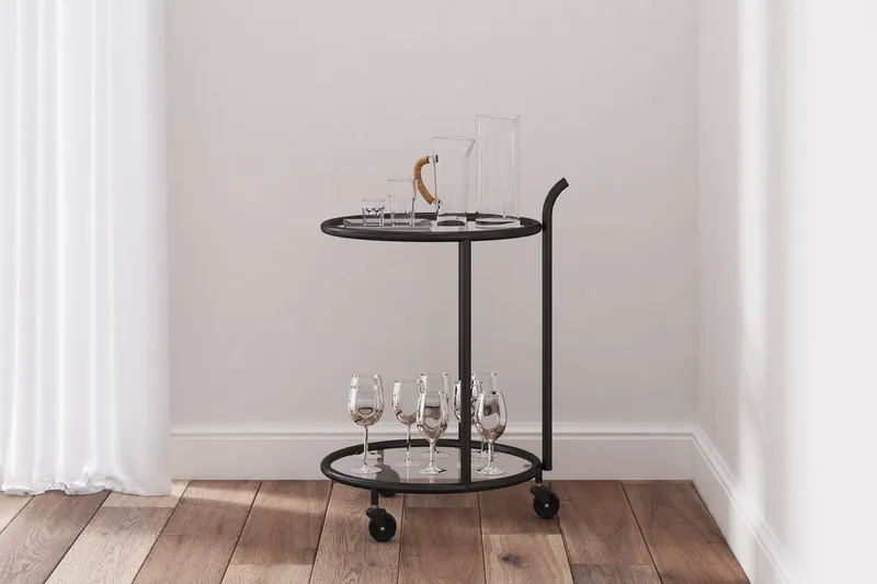 Eahbus Drinkvogn - Svart - Møbler - Bord - Serveringsvogn - Drinkvogn