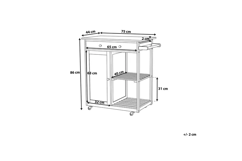Heres Serveringsbord - Hvit - Møbler - Bord - Serveringsvogn - Drinkvogn