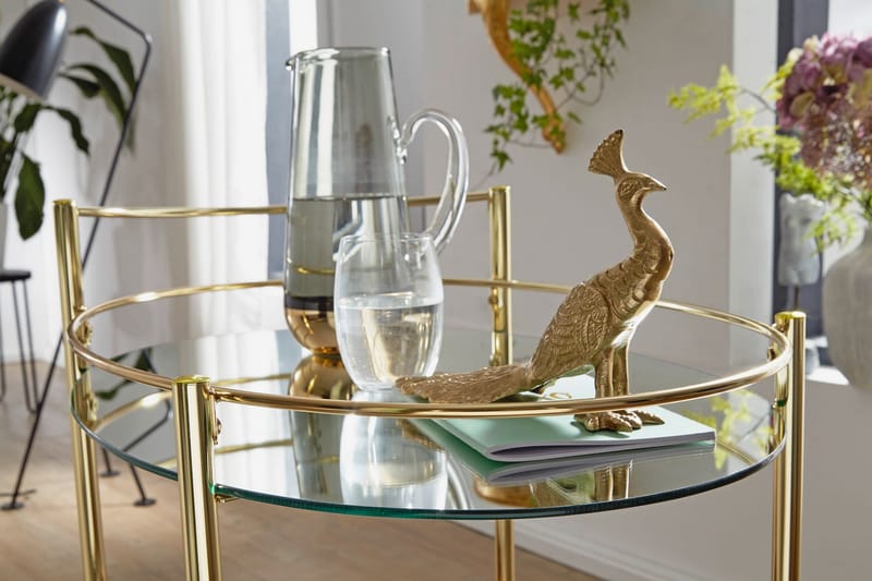 Kenebrew Drinkvogn 67x46 cm - Gull - Møbler - Bord - Serveringsvogn - Drinkvogn