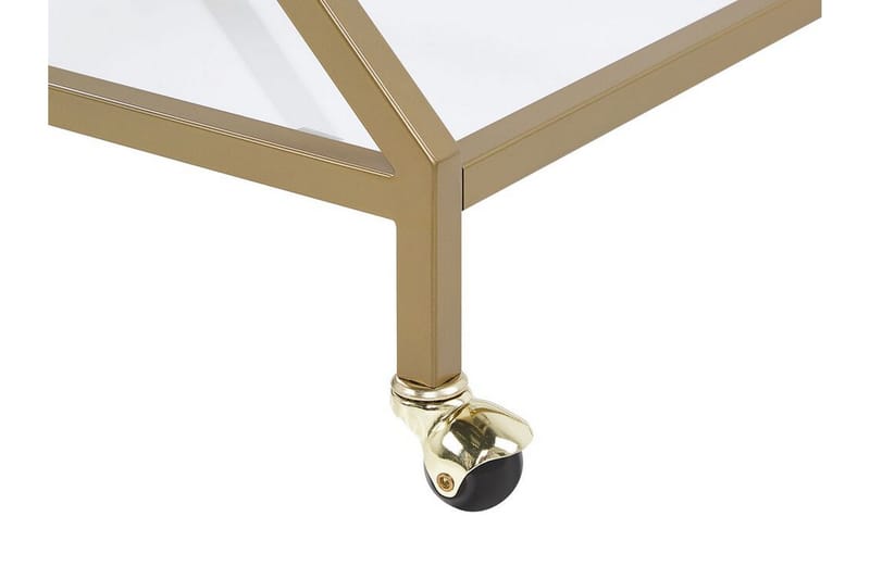 Serveringsvogn glass/Gull IVERA - Gull - Møbler - Bord - Serveringsvogn - Drinkvogn