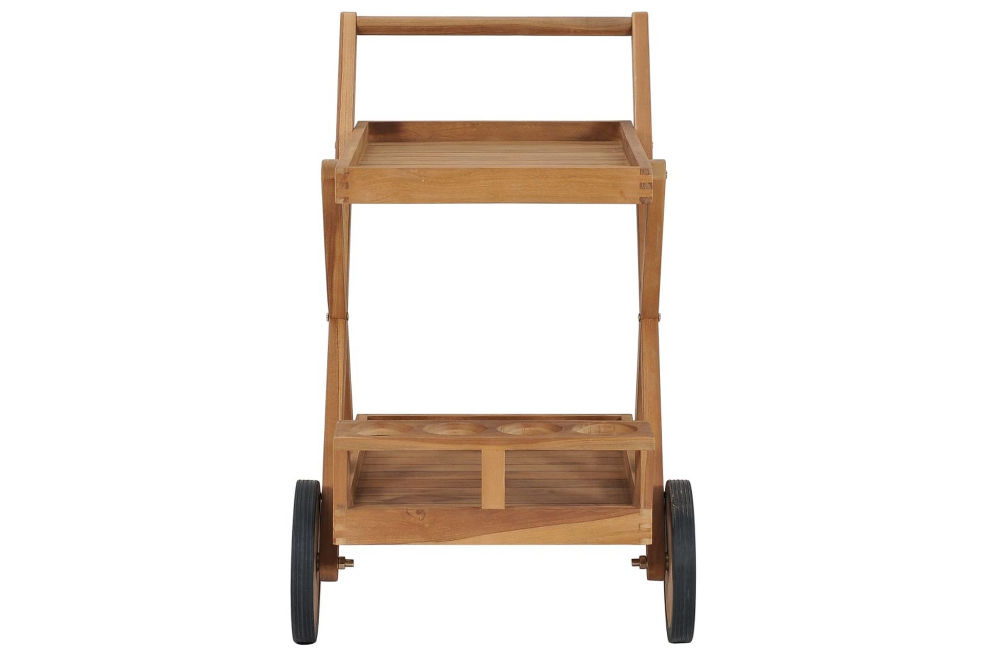 Tevogn heltre teak - Brun - Møbler - Bord - Serveringsvogn - Drinkvogn