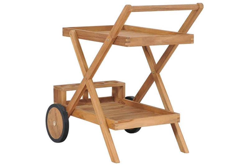 Tevogn heltre teak - Brun - Møbler - Bord - Serveringsvogn - Drinkvogn