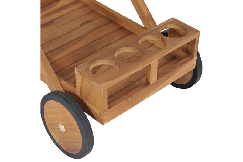 Tevogn heltre teak - Brun - Møbler - Bord - Serveringsvogn - Drinkvogn