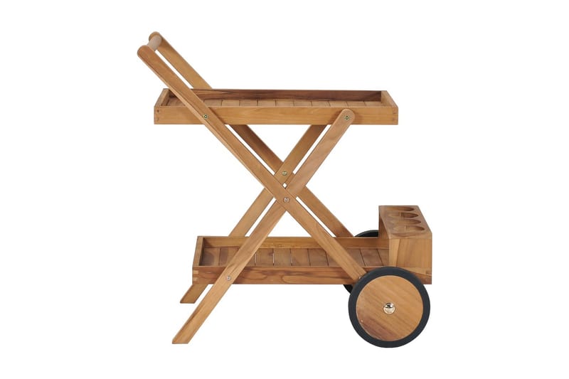 Tevogn heltre teak - Brun - Møbler - Bord - Serveringsvogn - Drinkvogn