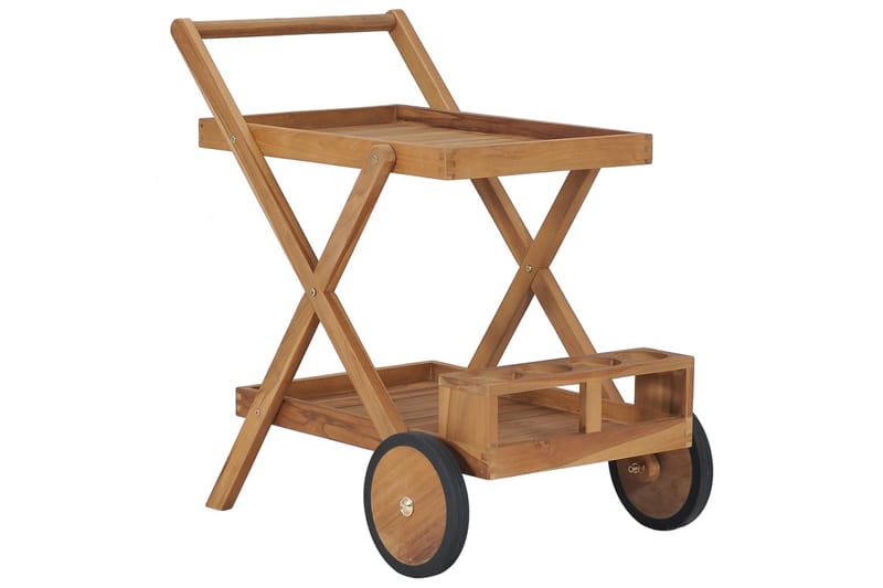 Tevogn heltre teak - Brun - Møbler - Bord - Serveringsvogn - Drinkvogn