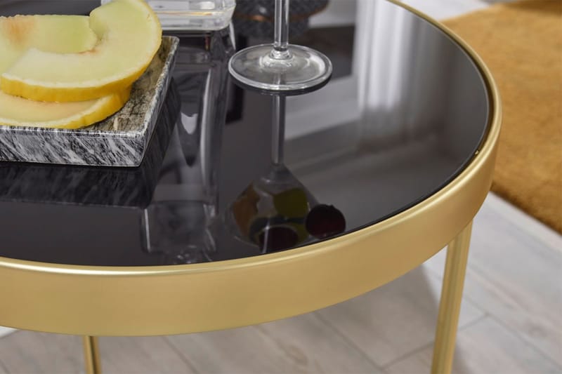 Thruston Drinkvogn 45x45 cm - Gull - Møbler - Bord - Serveringsvogn - Drinkvogn