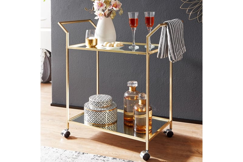 Tultered Serveringsvogn - Gull - Møbler - Bord - Serveringsvogn - Drinkvogn