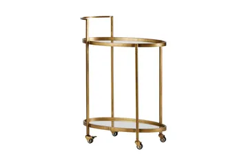 Zemuly Rullevogn 67 cm - Antikk Messing - Møbler - Bord - Serveringsvogn - Drinkvogn