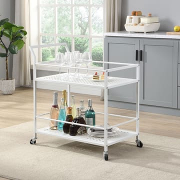 Fenino serveringsvogn 79 cm - Matt hvit - Møbler - Bord - Serveringsvogn - Drinkvogn