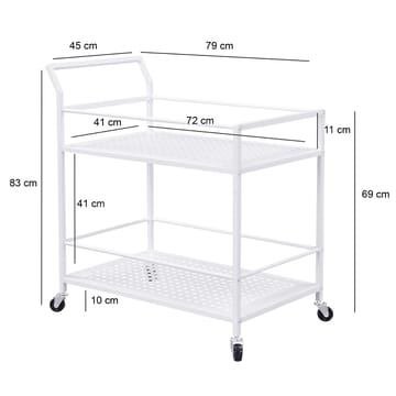 Fenino serveringsvogn 79 cm - Matt hvit - Møbler - Bord - Serveringsvogn - Drinkvogn