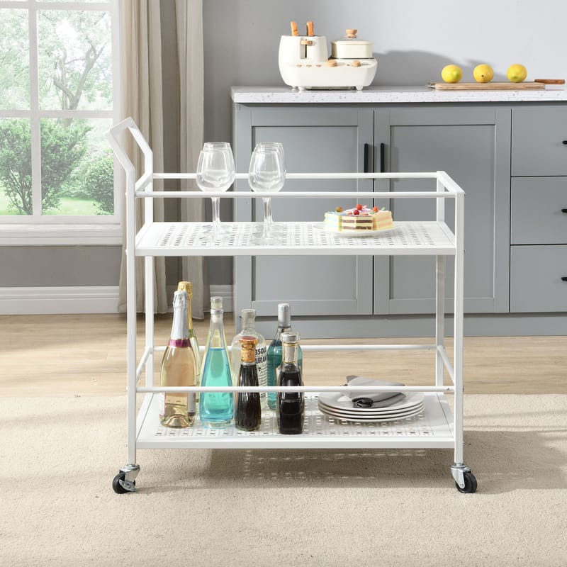 Fenino serveringsvogn 79 cm - Matt hvit - Møbler - Bord - Serveringsvogn - Drinkvogn