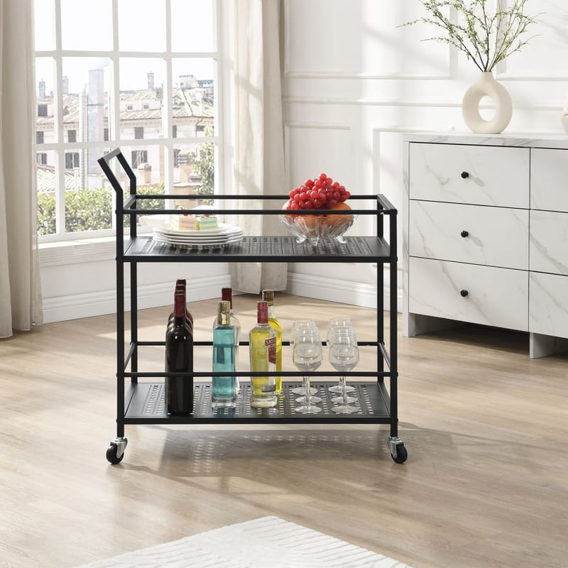 Fenino serveringsvogn 79 cm - Matt svart - Møbler - Bord - Serveringsvogn - Drinkvogn