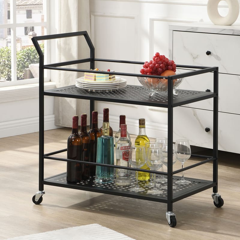 Fenino serveringsvogn 79 cm - Matt svart - Møbler - Bord - Serveringsvogn - Drinkvogn