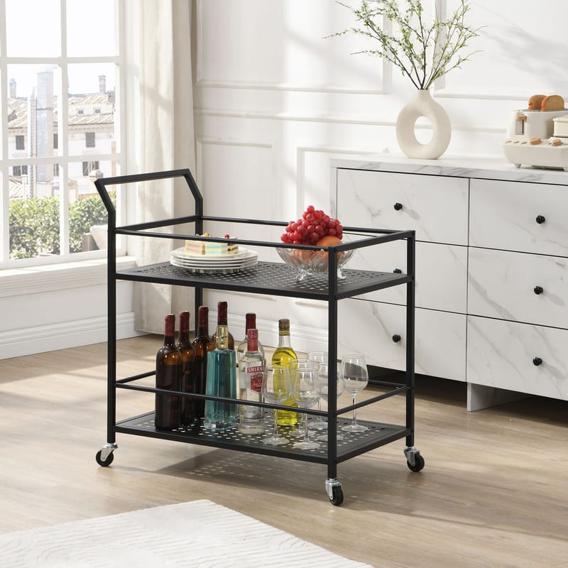 Fenino serveringsvogn 79 cm - Matt svart - Møbler - Bord - Serveringsvogn - Drinkvogn