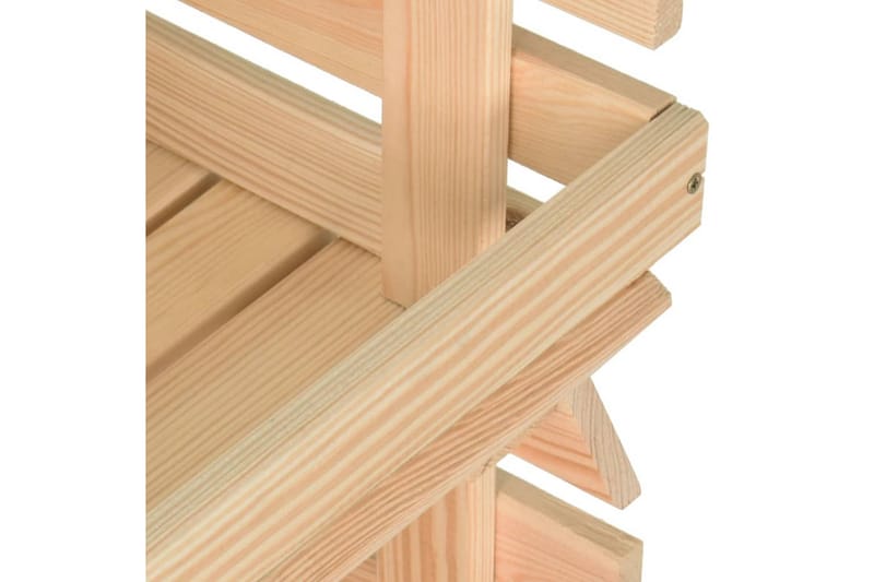 Grønnsakstralle 37x30x80 cm heltre furu - Brun - Møbler - Bord - Serveringsvogn - Rullebord & rullevogn