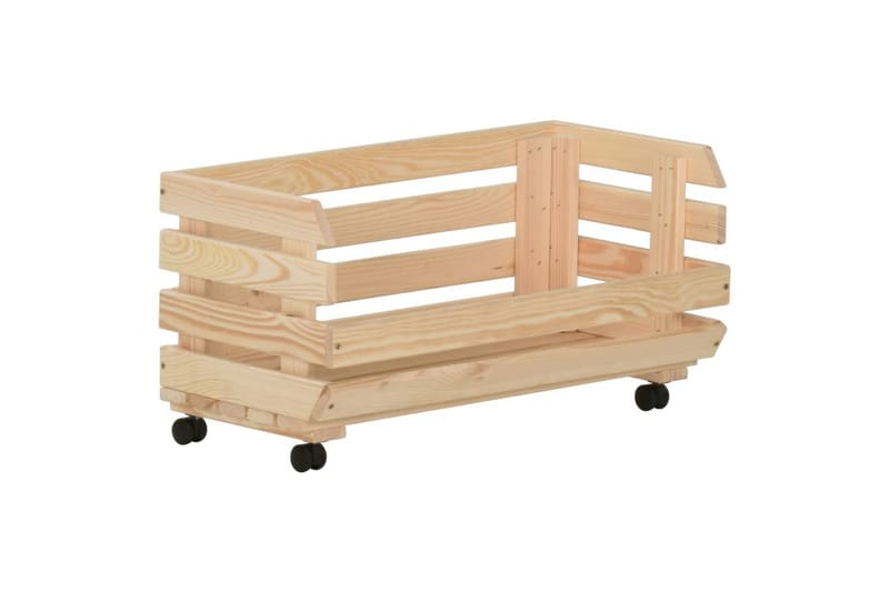 Grønnsakstralle 57x30x80 cm heltre furu - Brun - Møbler - Bord - Serveringsvogn - Rullebord & rullevogn