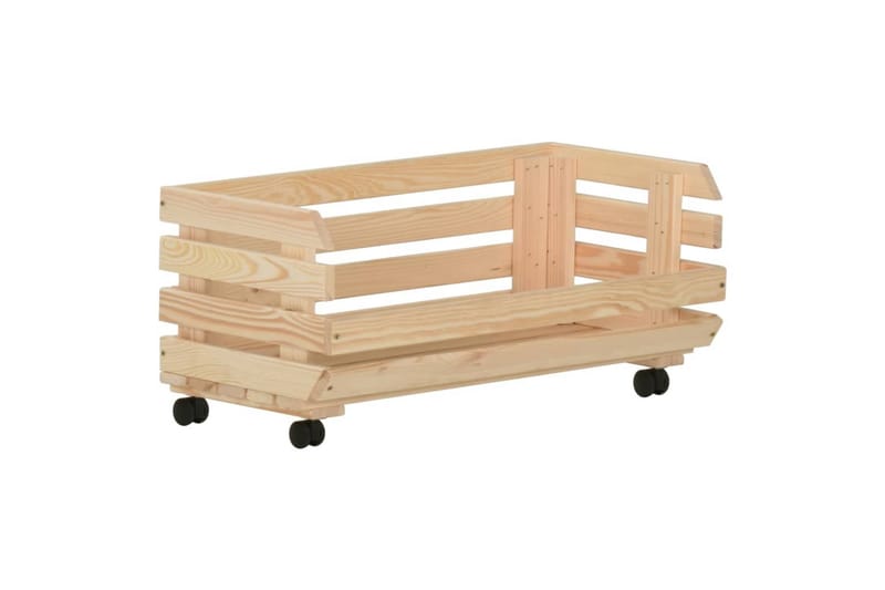 Grønnsakstralle 77x30x80 cm heltre furu - Brun - Møbler - Bord - Serveringsvogn - Kjøkkenvogn & kjøkkentralle