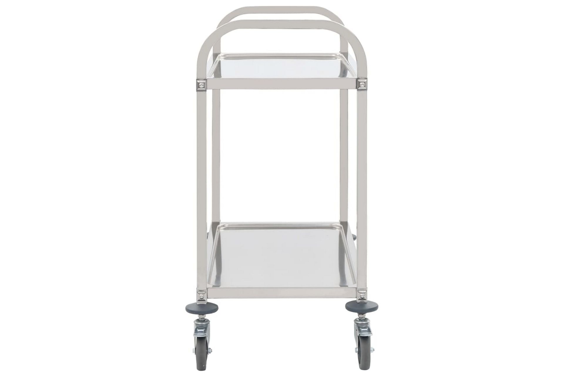 Kjøkkentralle 2 etasjer 107x55x90 cm rustfritt stål - Møbler - Bord - Serveringsvogn - Kjøkkenvogn & kjøkkentralle