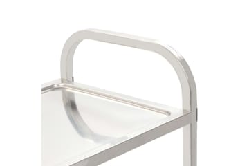 Kjøkkentralle 2 etasjer 107x55x90 cm rustfritt stål - Møbler - Bord - Serveringsvogn - Kjøkkenvogn & kjøkkentralle