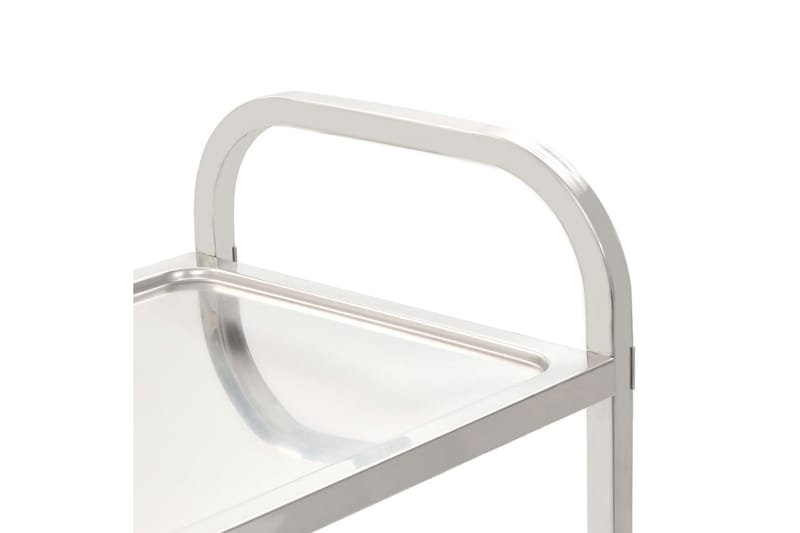 Kjøkkentralle 3 etasjer 107x55x90 cm rustfritt stål - Møbler - Bord - Serveringsvogn - Kjøkkenvogn & kjøkkentralle