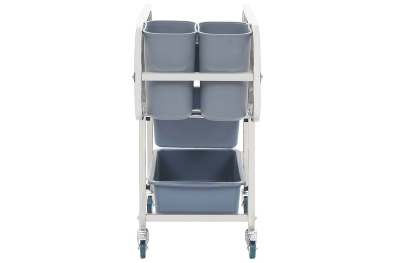 Kjøkkenvogn med plastbeholdere 87x43,5x92 cm - Møbler - Bord - Serveringsvogn - Kjøkkenvogn & kjøkkentralle