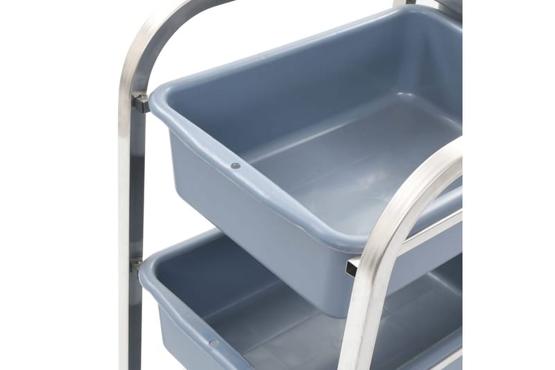 Kjøkkenvogn med plastbeholdere 87x43,5x92 cm - Møbler - Bord - Serveringsvogn - Kjøkkenvogn & kjøkkentralle