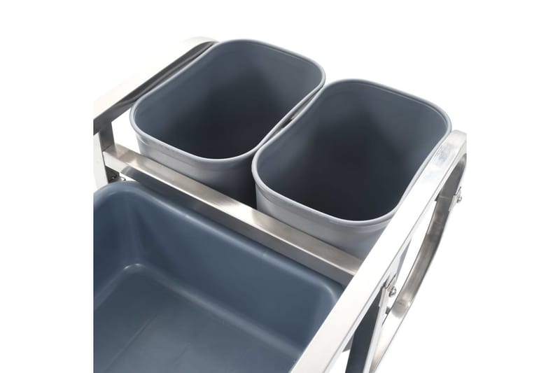 Kjøkkenvogn med plastbeholdere 87x43,5x92 cm - Møbler - Bord - Serveringsvogn - Kjøkkenvogn & kjøkkentralle