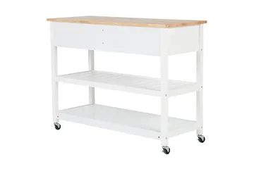 Navarino Serveringsvogn 48 | 120 cm - Hvit - Møbler - Bord - Serveringsvogn - Rullebord & rullevogn