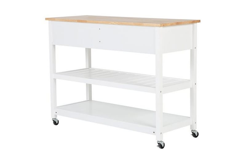 Navarino Serveringsvogn 48 | 120 cm - Hvit - Møbler - Bord - Serveringsvogn - Kjøkkenvogn & kjøkkentralle