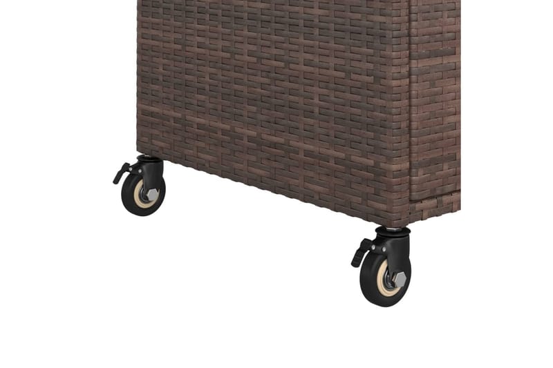 Serveringsvogn med skuff brun 100x45x97 cm polyrotting - Brun - Møbler - Bord - Serveringsvogn - Kjøkkenvogn & kjøkkentralle