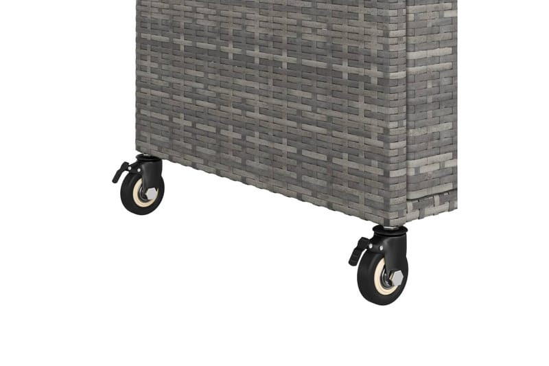 Serveringsvogn med skuff grå 100x45x97 cm polyrotting - Grå - Møbler - Bord - Serveringsvogn - Kjøkkenvogn & kjøkkentralle