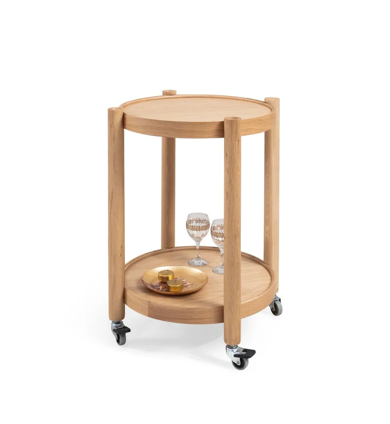 Serveringsbord Wallxpert Clover (50 x 70 x 50 cm) eik, Eik