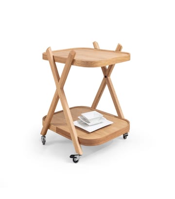 Serveringsbord Wallxpert Oscar (70 x 70 x 50 cm) Eik - Eik - Møbler - Bord - Serveringsvogn - Drinkvogn