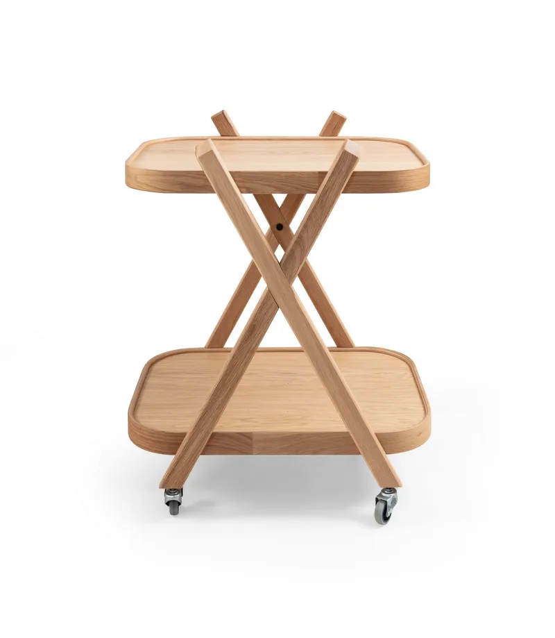 Serveringsbord Wallxpert Oscar (70 x 70 x 50 cm) Eik - Eik - Møbler - Bord - Serveringsvogn - Drinkvogn