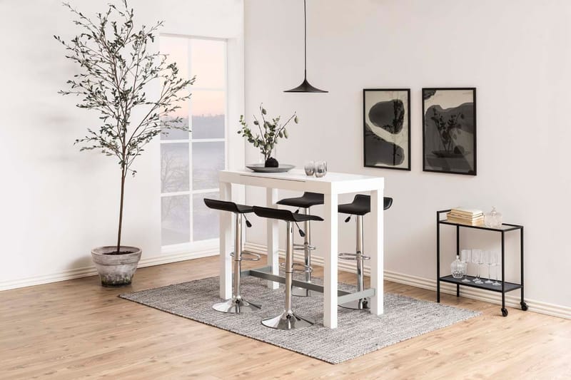 Serveringsvogn HOME4YOU Seaford 60x30x75 cm svart - Svart - Møbler - Bord - Serveringsvogn - Drinkvogn