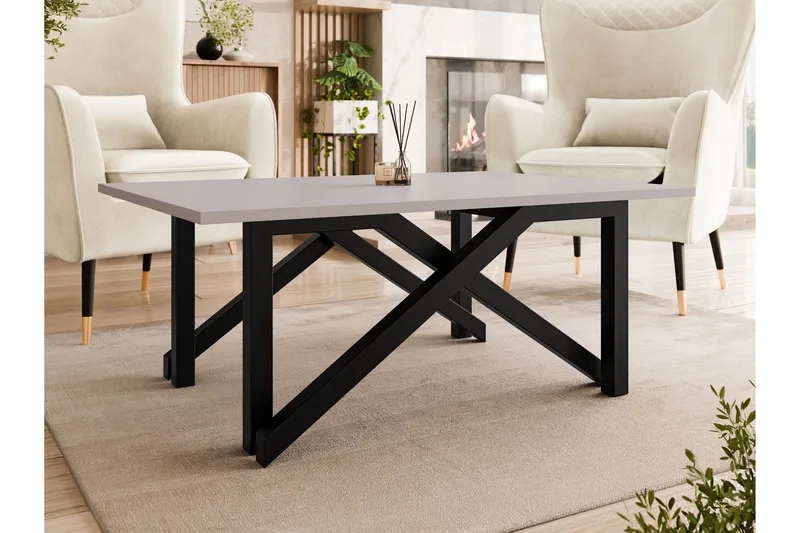 Seyloren Sofabord 100 cm - Svart/Beige - Møbler - Bord - Sofabord