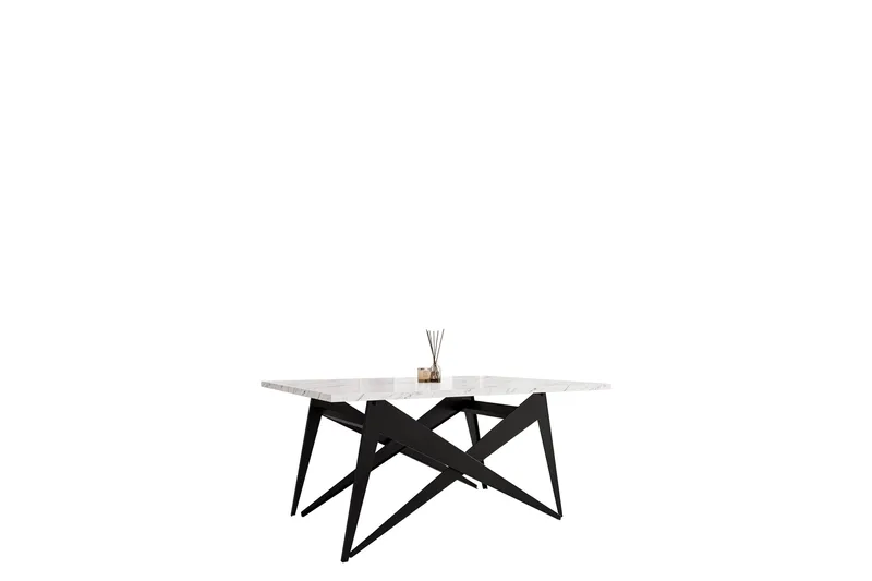 Seyloren Sofabord 90 cm, Svart/Hvit