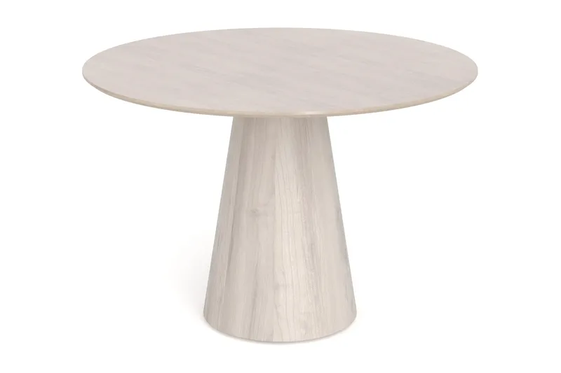 Siena lite rundt spisebord 110 cm finér, Hvitpigmentert