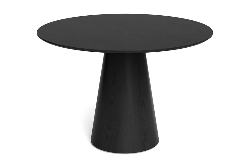 Siena lite rundt spisebord 110 cm finér, Svart